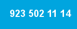 923 502 11 14 923 502 11 14